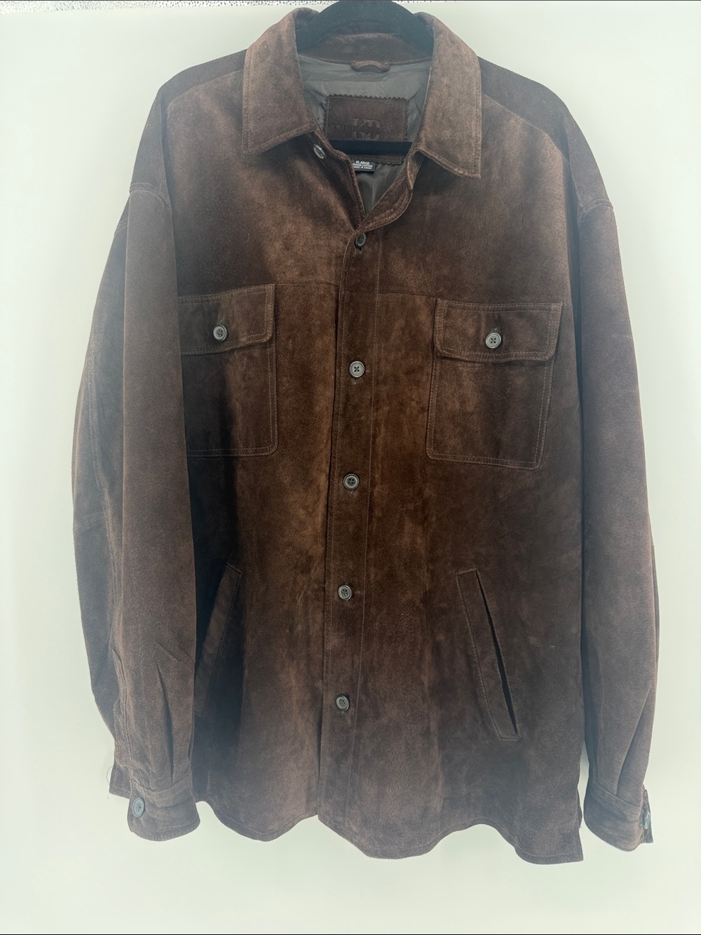 Knights Bridge Genuine Suede Leather Shirt‎ Jacket Brown Men’s XL Western